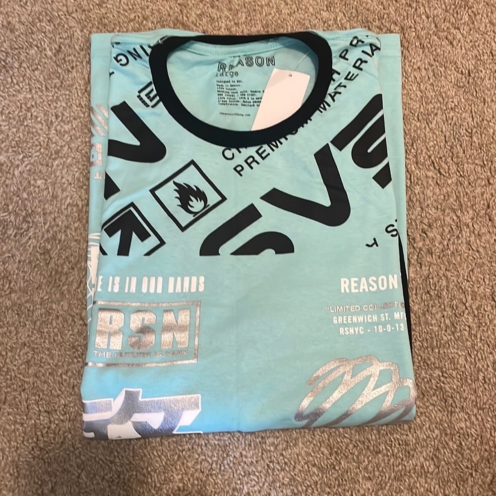 Long sleeve shirt teal blue